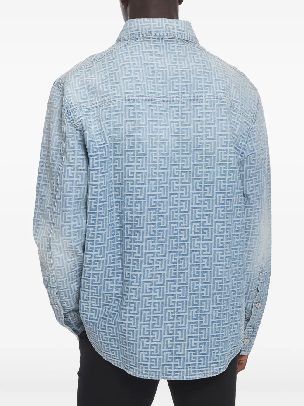 Balmain Denim jack Blauw