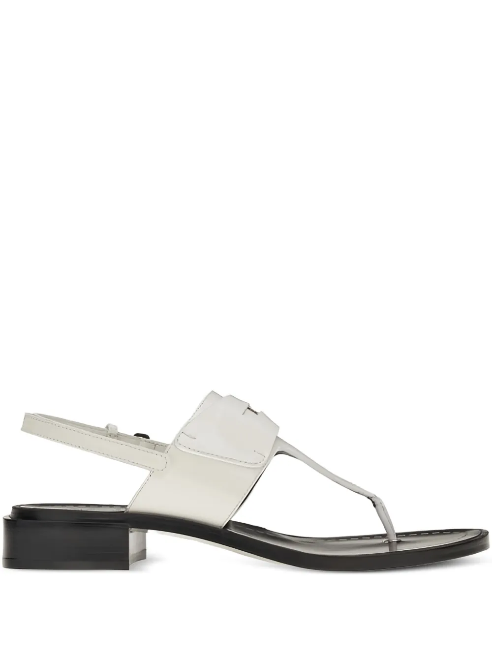Ferragamo Nya leather ankle-strap sandals White