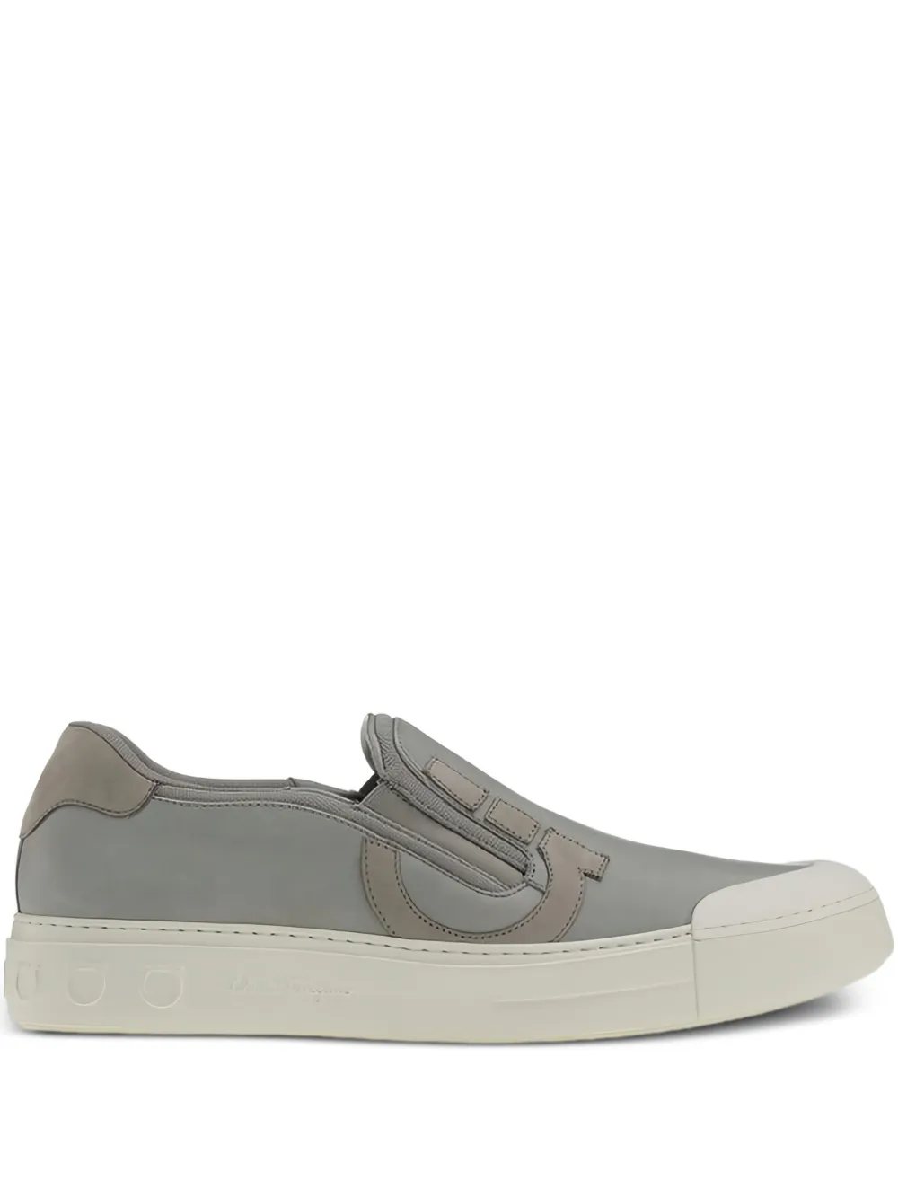 Ferragamo Marino Gancini-logo slip-on loafers Grey