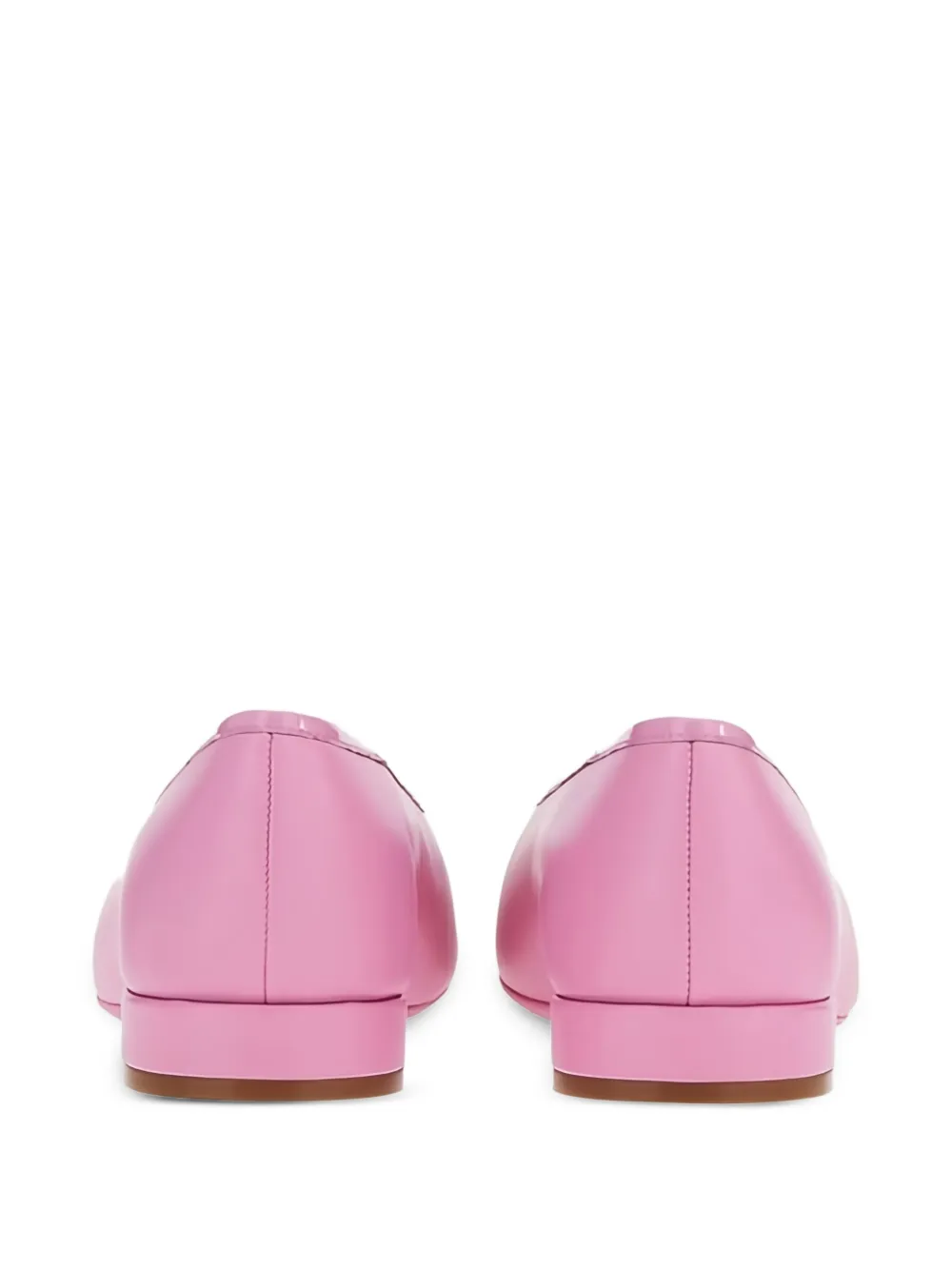 Ferragamo buckle leather ballerina flats Pink