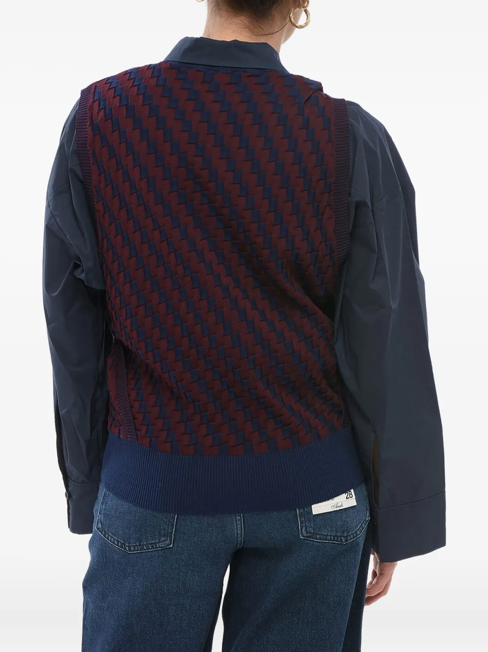 Loewe Check Patterned Stretch Cotton Vest