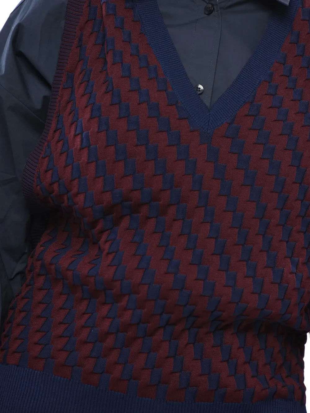 Loewe Check Patterned Stretch Cotton Vest