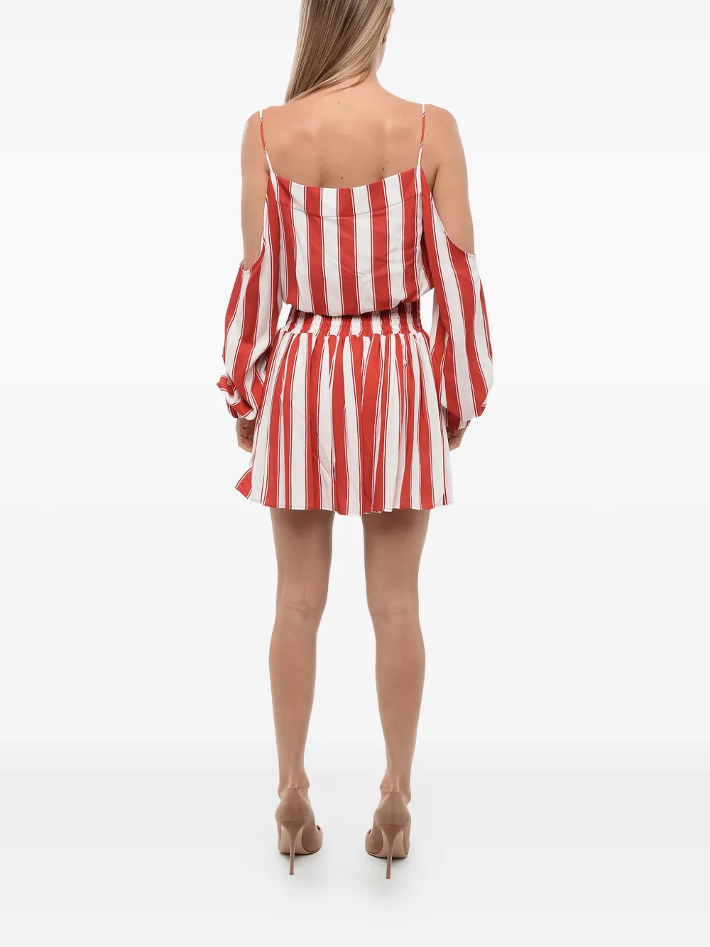 Balmain Gestreepte mini-jurk - Roze