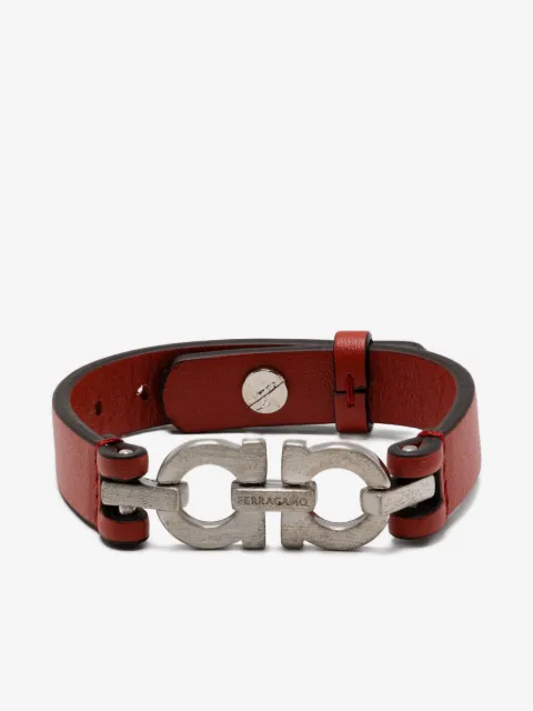Ferragamo bracelet à double Gancini