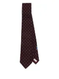 Ferragamo Gancini-print silk tie - Red