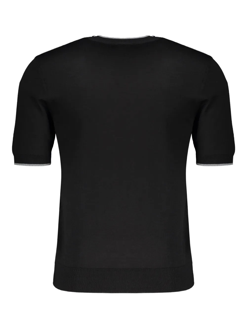 Moorer Eolo knitted T-shirt - Zwart