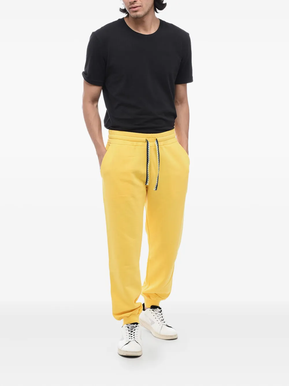 Lanvin Katoenen trainingsbroek met geborstelde afwerking - Geel