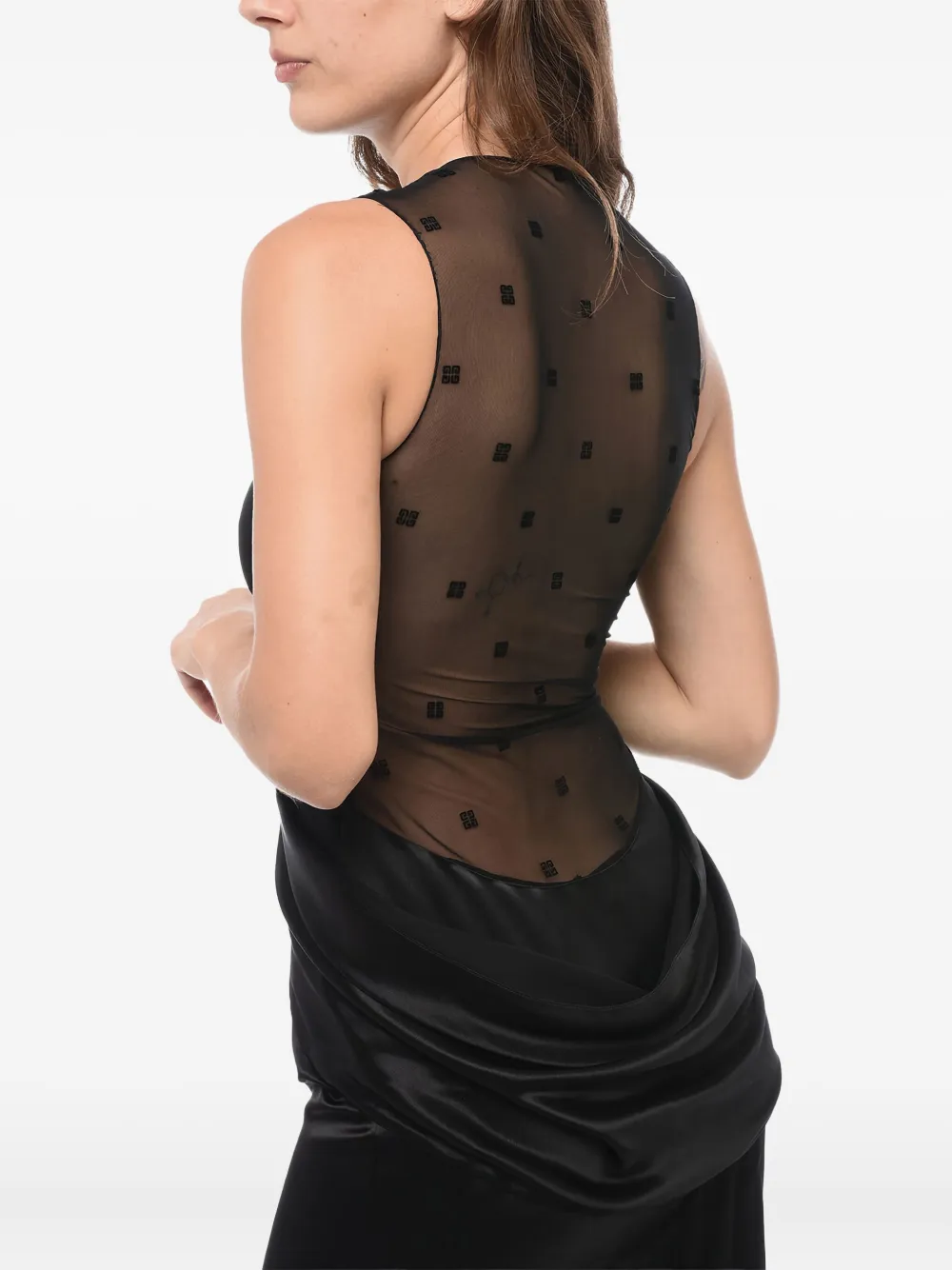 Givenchy Jurk met doorzichtig vlak Zwart