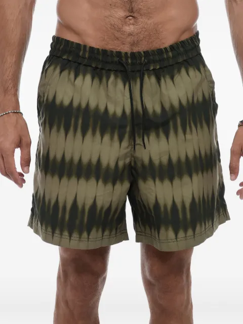 A.P.C. tie dye-print swim shorts