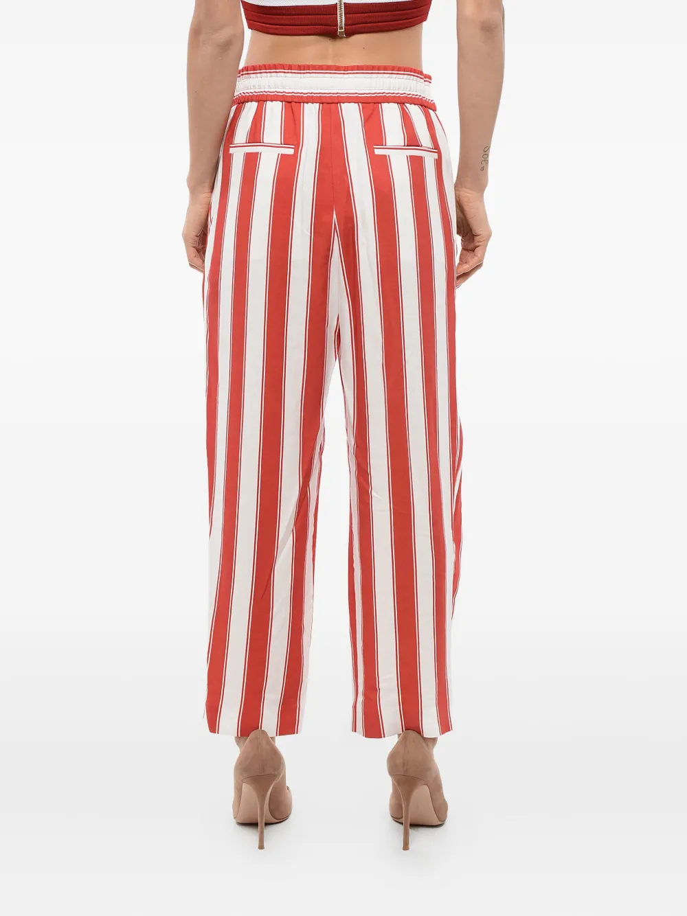Balmain Broek met toelopende pijpen Rood
