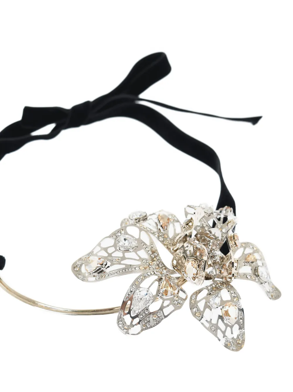 Lanvin flower-pendant necklace - Zilver