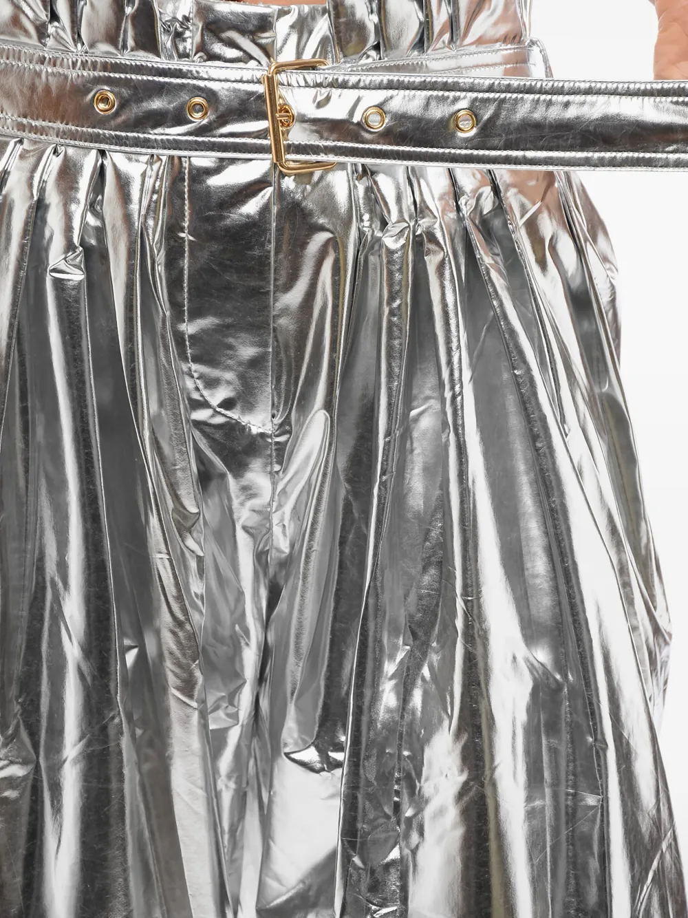 Balmain High waist plooibroek Zilver