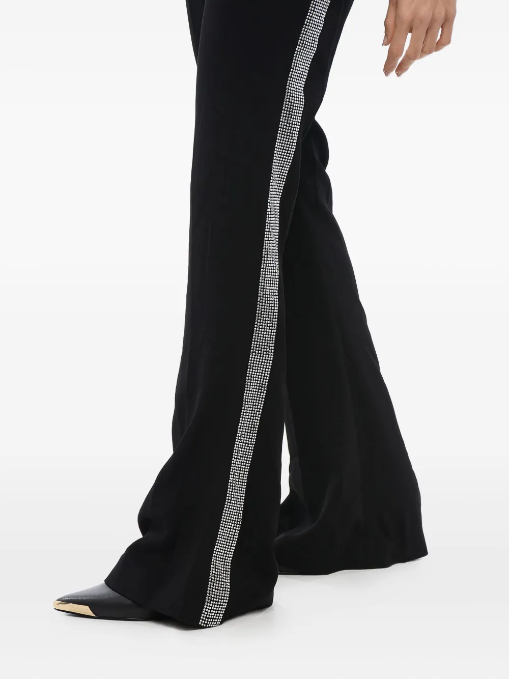 Balmain Flared broek verfraaid met stras Zwart