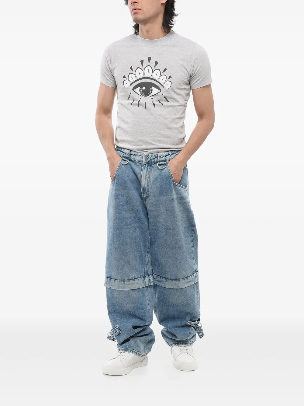 Givenchy Jeans met afneembare bretels - Blauw