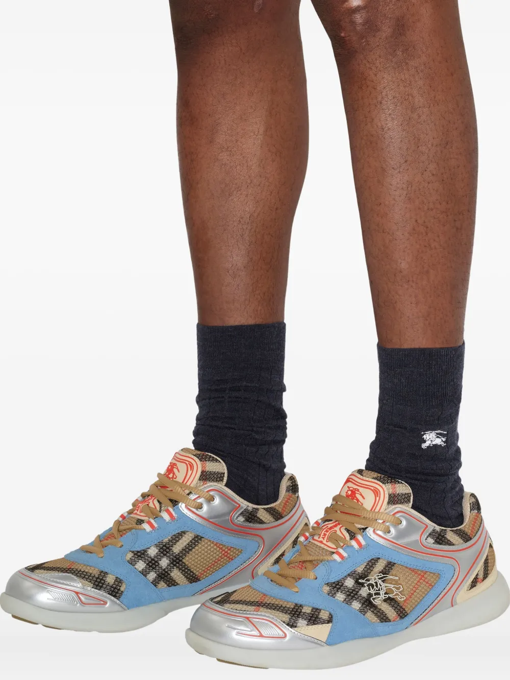 Burberry Sokken met geborduurd logo Blauw