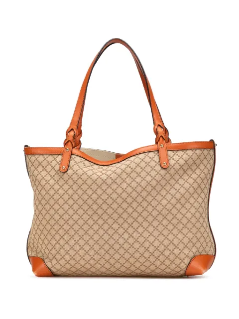 Gucci Pre-Owned tote Craft mediana de lona con motivo de rombos 2000-2015