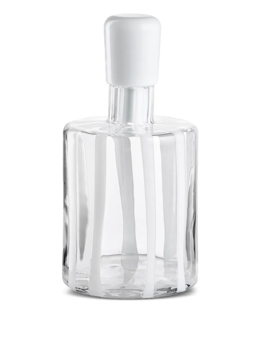 NasonMoretti Cyrcus glass bottle (11cm x 20cm) | White | Image 1