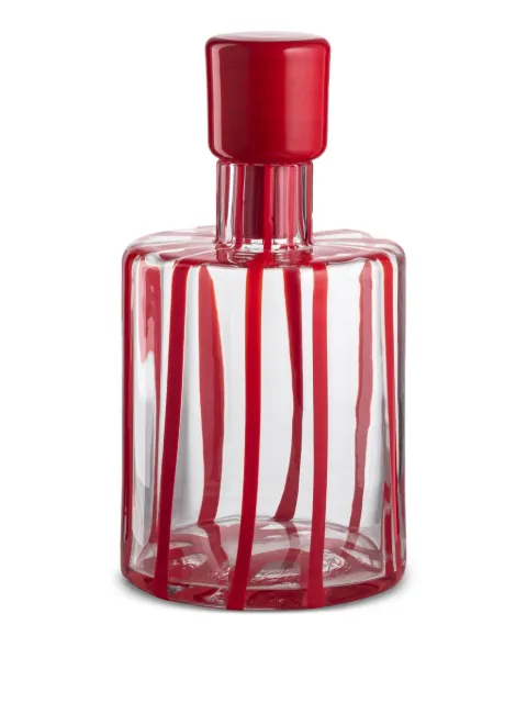 NasonMoretti Gestreifte Cyrcus Glasflasche 11cm x 20cm