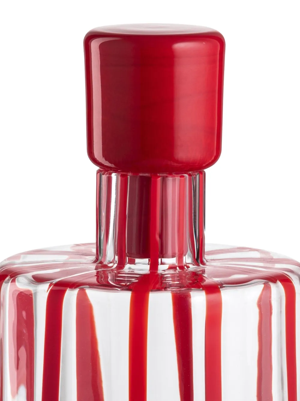 NasonMoretti Cyrcus striped glass bottle (11cm x 20cm) | Glassware | Image 2