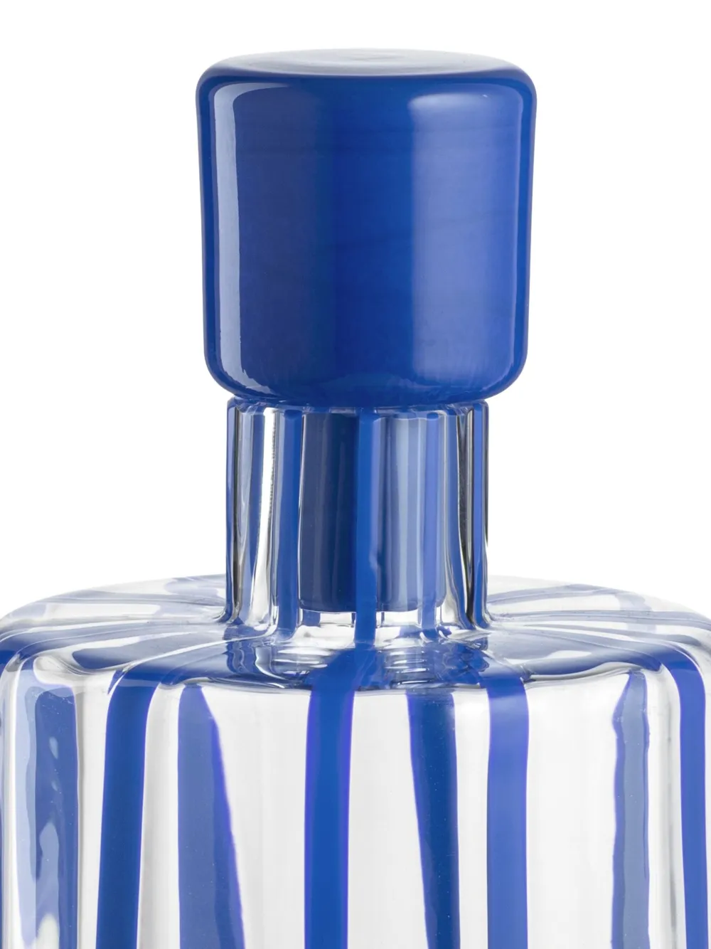 NasonMoretti Cyrcus striped glass bottle (11cm x 20cm) | Glassware | Image 2
