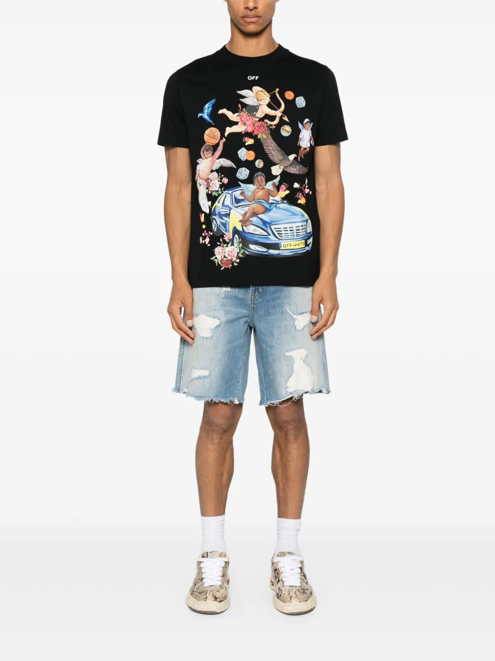 Off-White Fresco Arrow T-shirt - Zwart