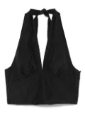 THE ANDAMANE halterneck top - Black