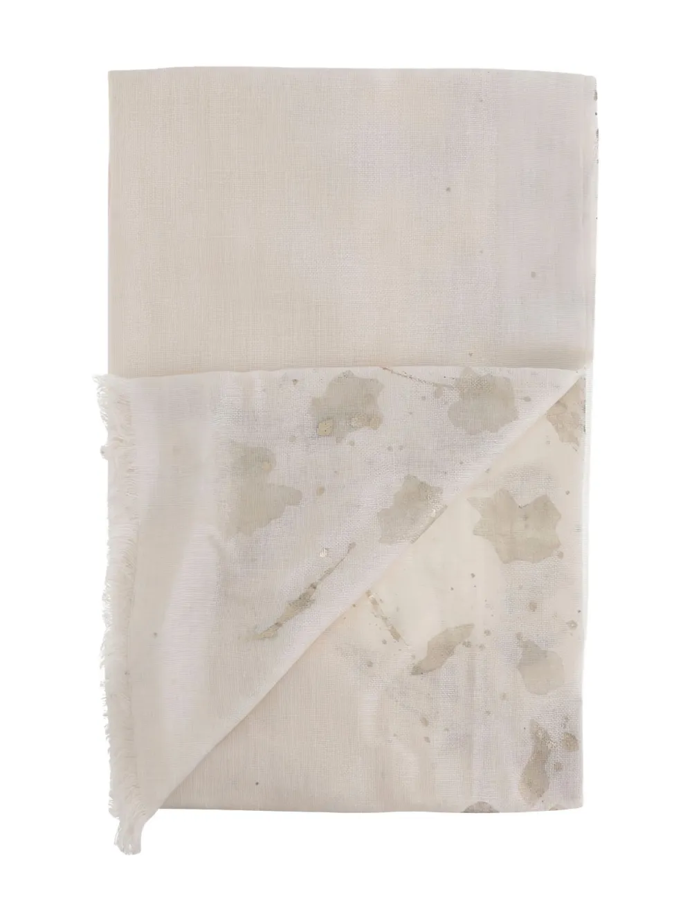 Faliero Sarti Sjaal met gerafelde afwerking Beige
