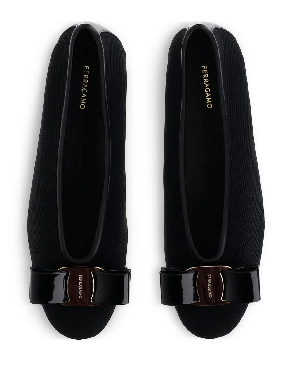 Ferragamo Vara bow ballet flats Black