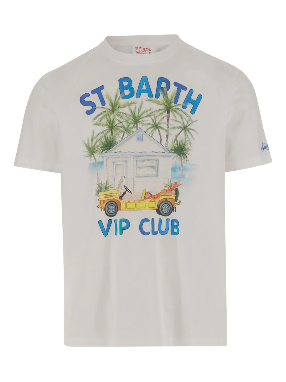 Mc2 Saint Barth Illustration-print T-shirt In Neutral