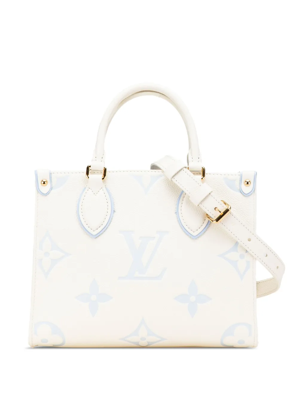 Pre-owned Louis Vuitton 2021-2025 Bicolor Monogram Empreinte Giant Onthego Pm Satchel