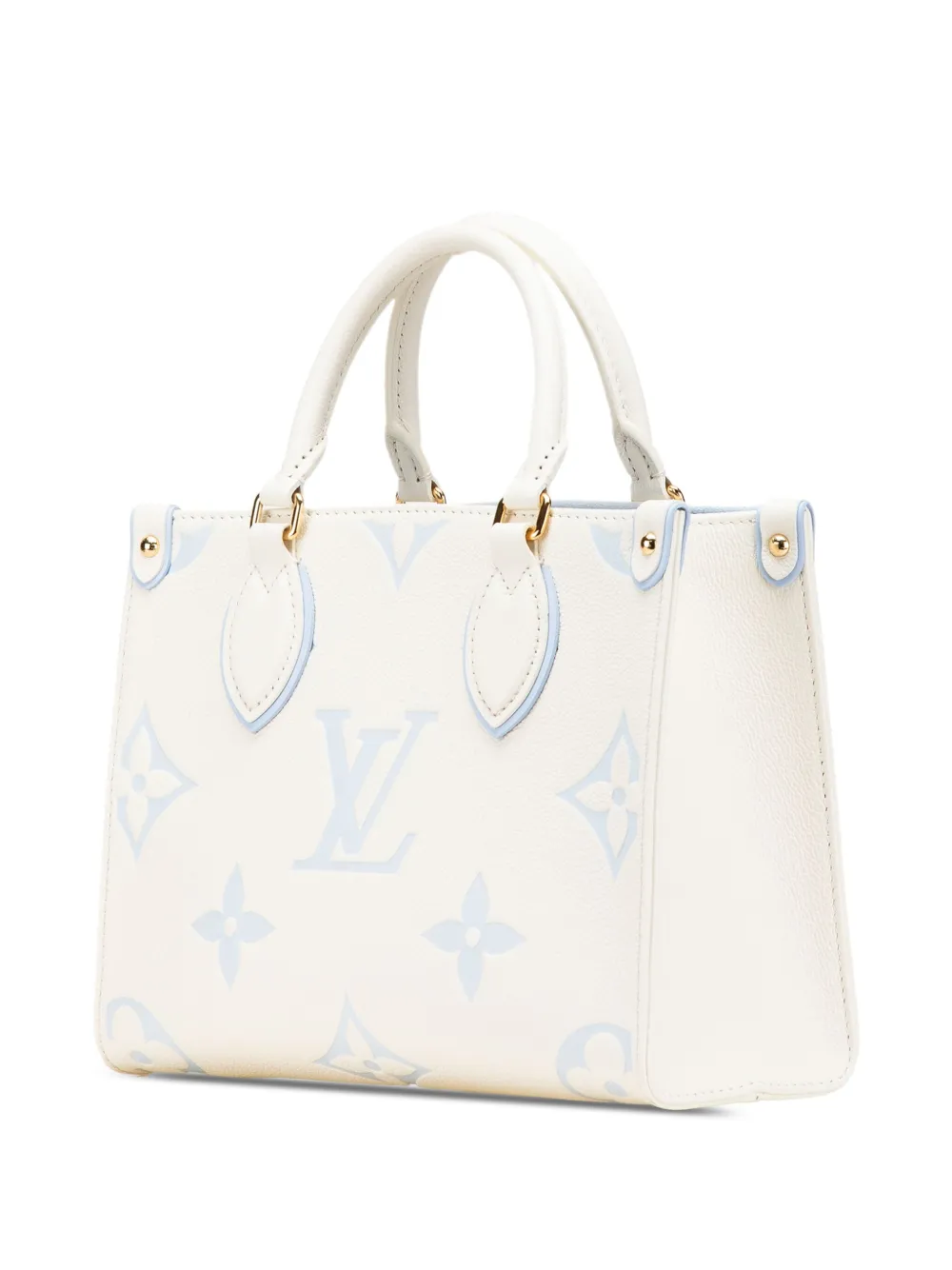 Pre-owned Louis Vuitton 2021-2025 Bicolor Monogram Empreinte Giant Onthego Pm Satchel