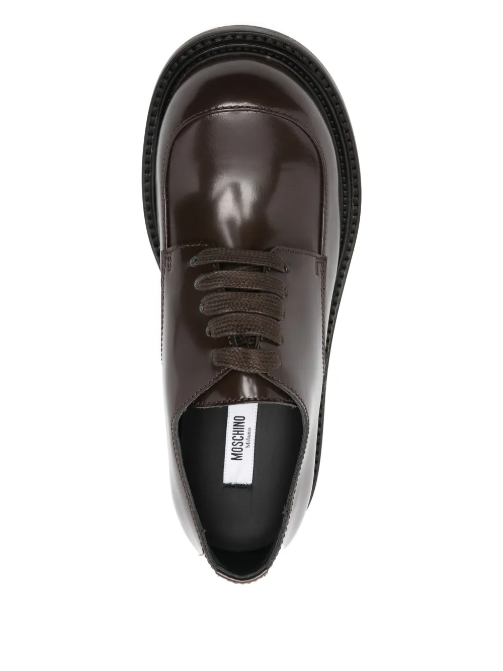 Moschino Leren derby schoenen Bruin