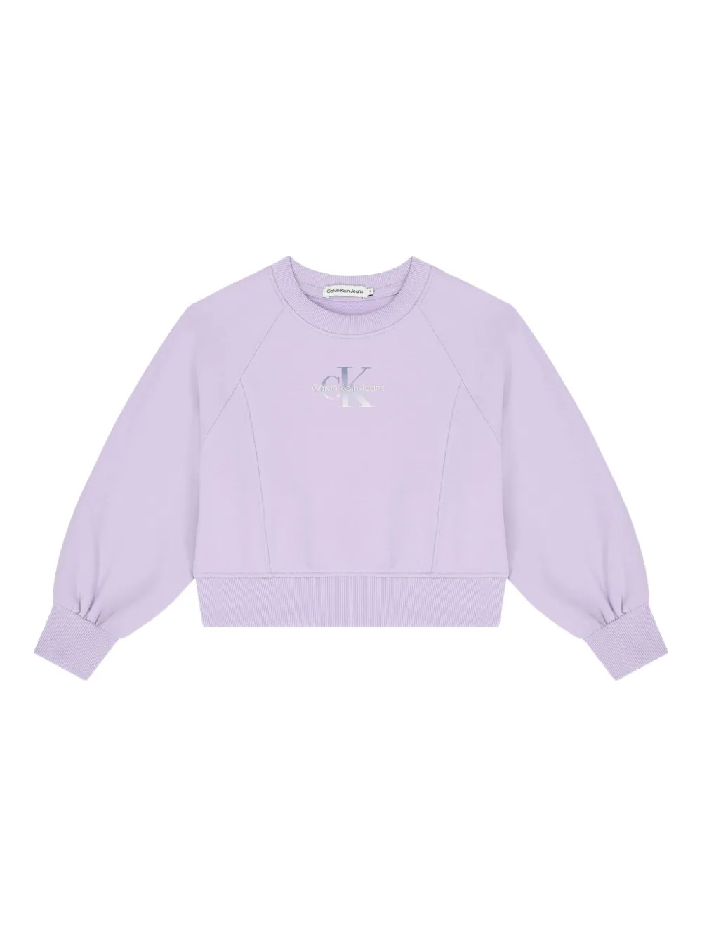 Calvin Klein Kids Sweater met geborduurd logo Paars