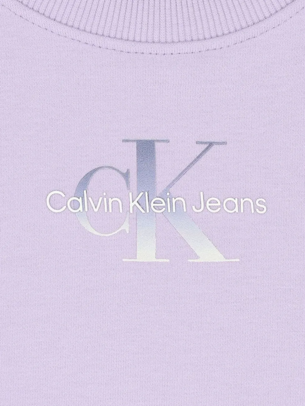 Calvin Klein Kids Sweater met geborduurd logo Paars