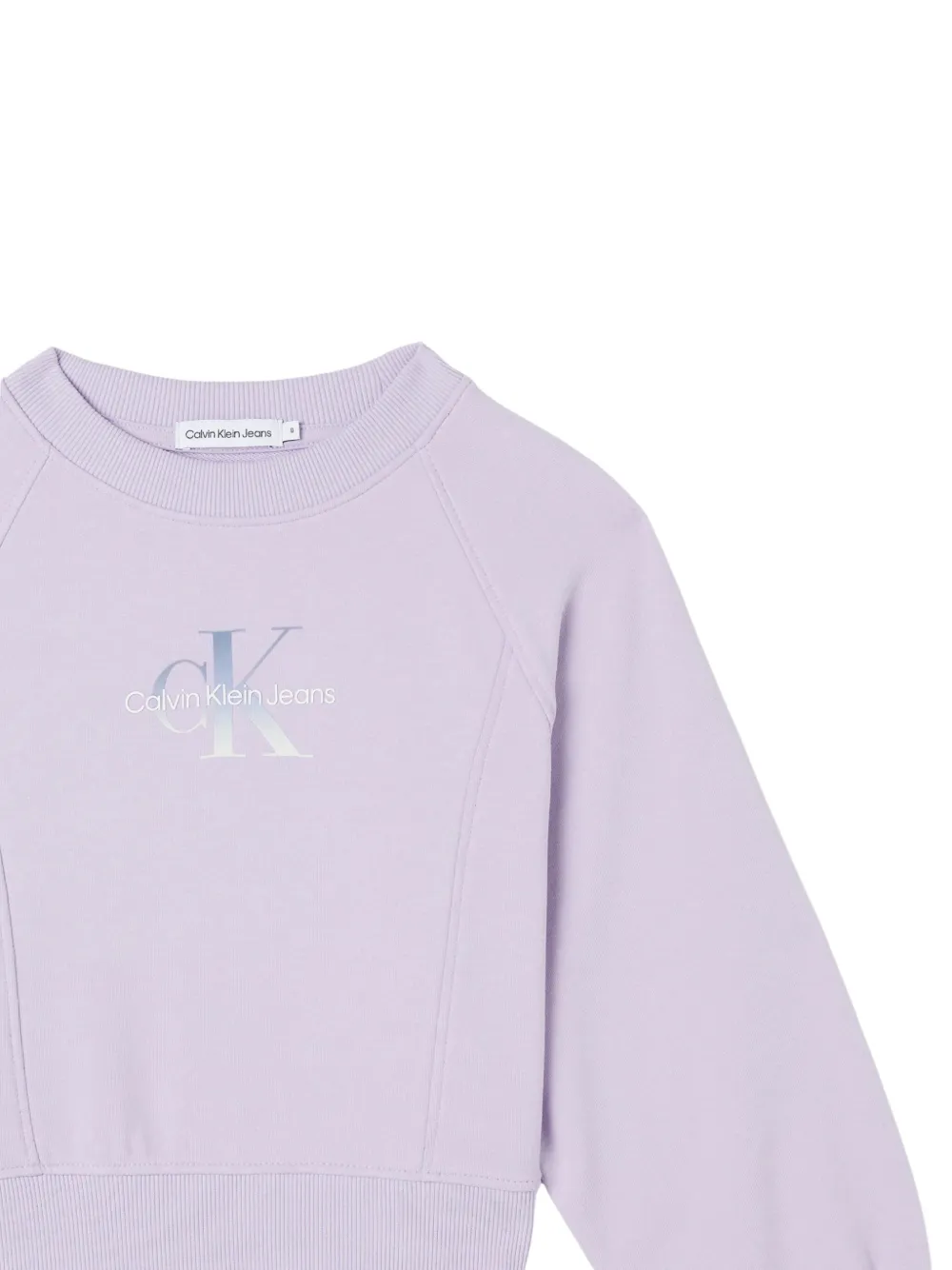 Calvin Klein Kids Sweater met geborduurd logo Paars