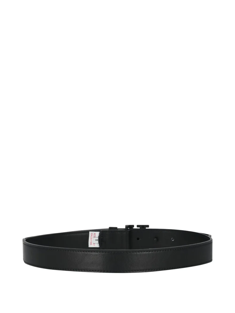 Calvin Klein Kids Smalle riem met logo-reliëf Zwart