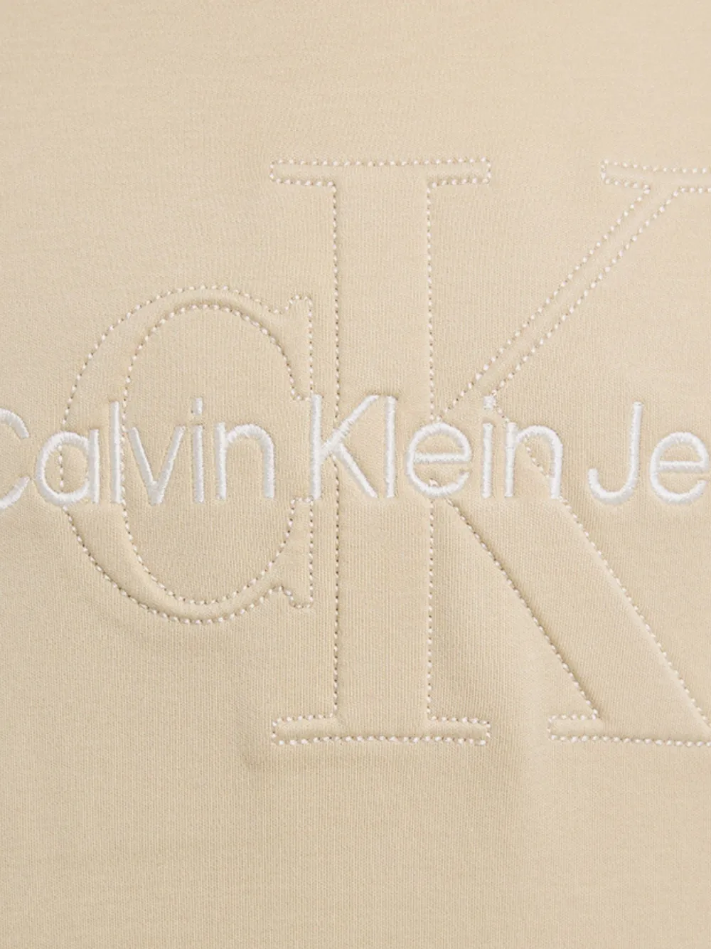 Calvin Klein Kids T-shirt met logo-reliëf Beige