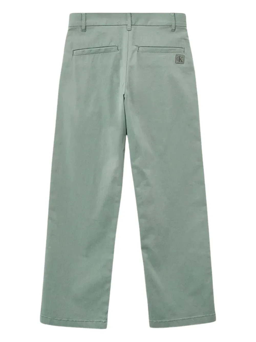 Calvin Klein Kids Plooibroek met wijde pijpen Groen