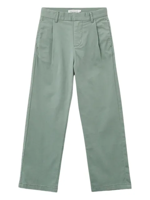 Calvin Klein Kids pantalones anchos con pinzas