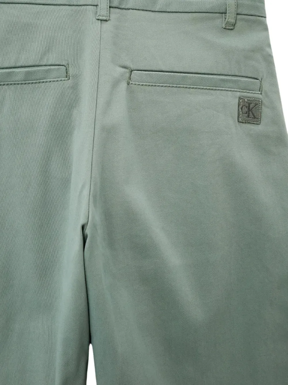 Calvin Klein Kids Plooibroek met wijde pijpen Groen