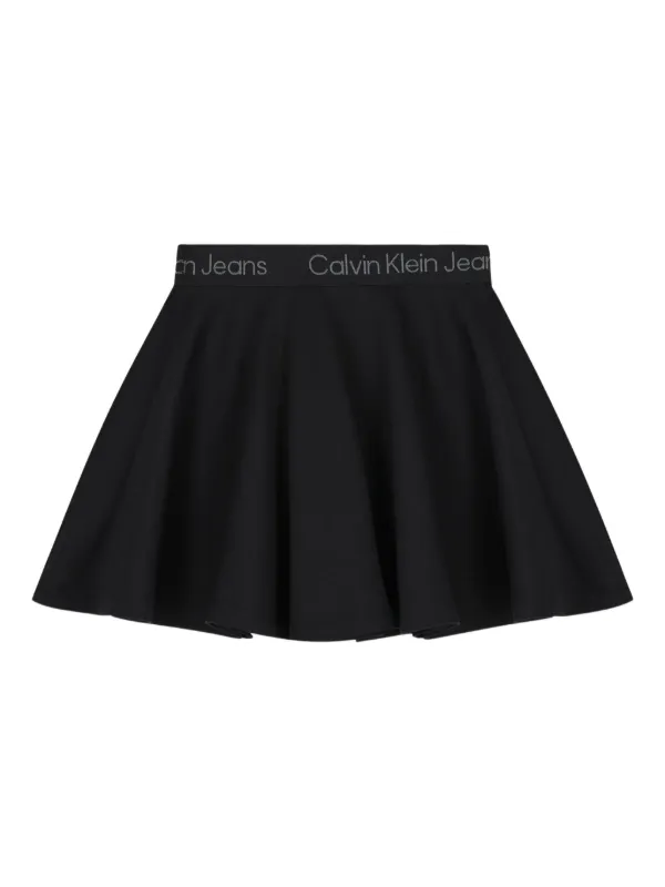 Calvin Klein Kids elasticated-waistband Skirt Black FARFETCH ID