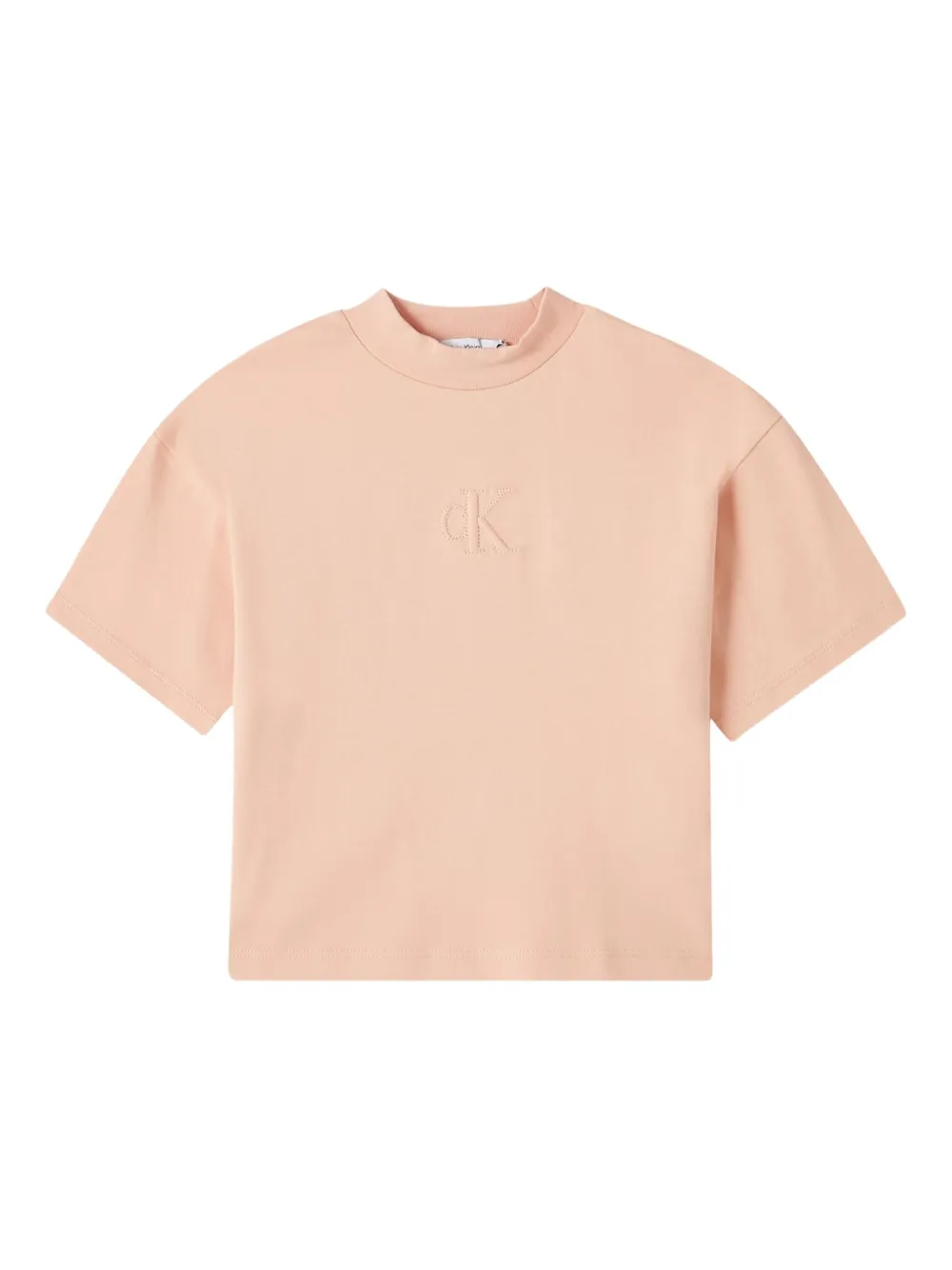 Calvin Klein Kids T-shirt met geborduurd logo Roze