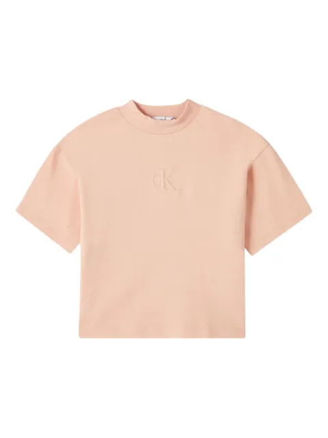Calvin Klein Kids logo-embroidered T-shirt