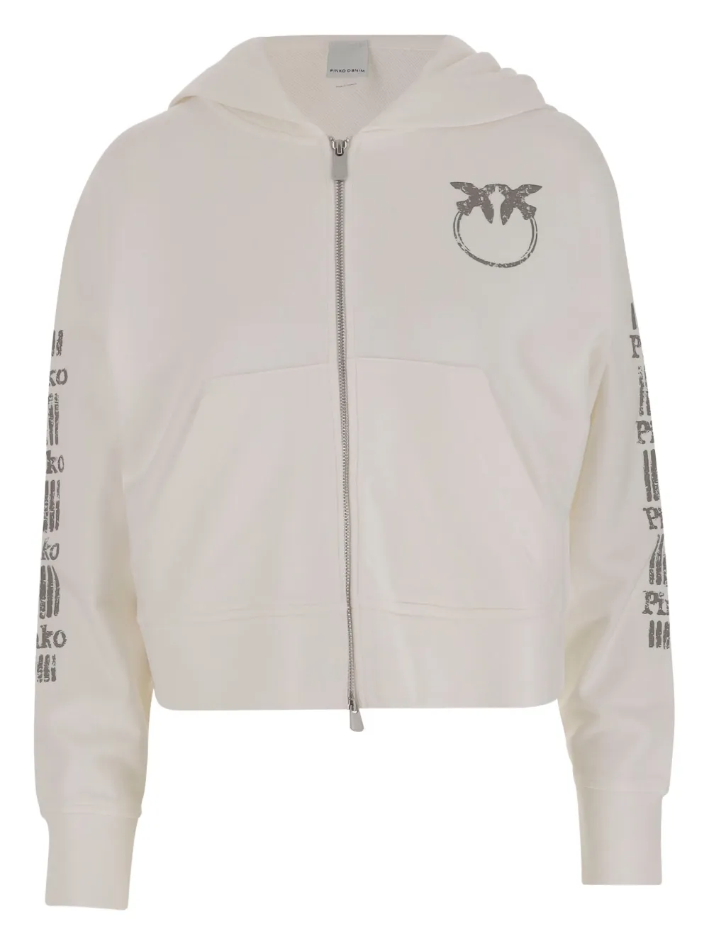 PINKO Hoodie met rits Wit