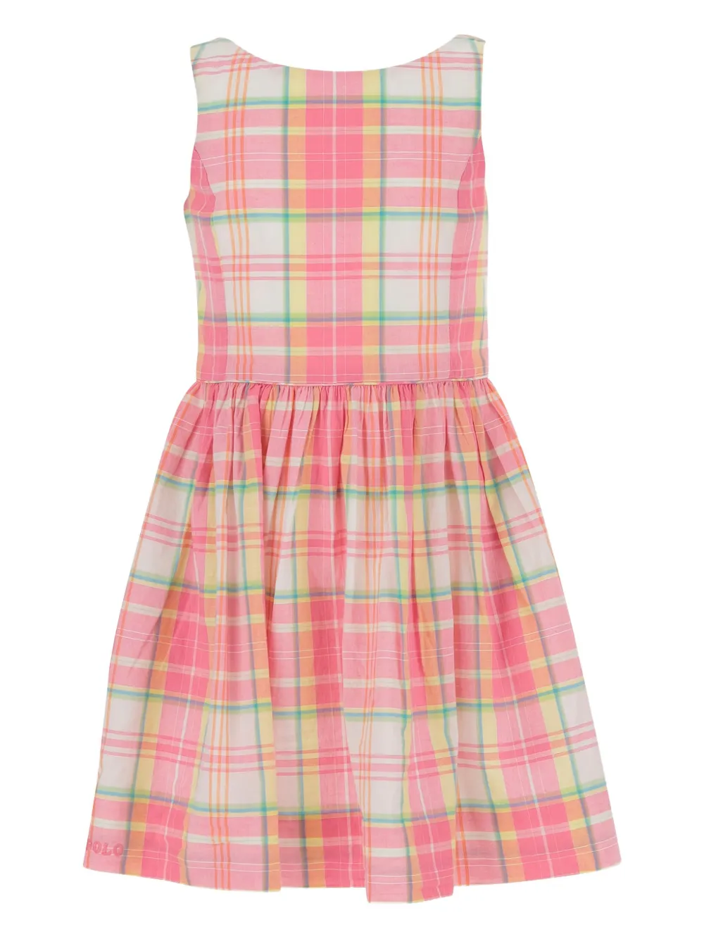 POLO RALPH LAUREN KIDS Geruite jurk Roze
