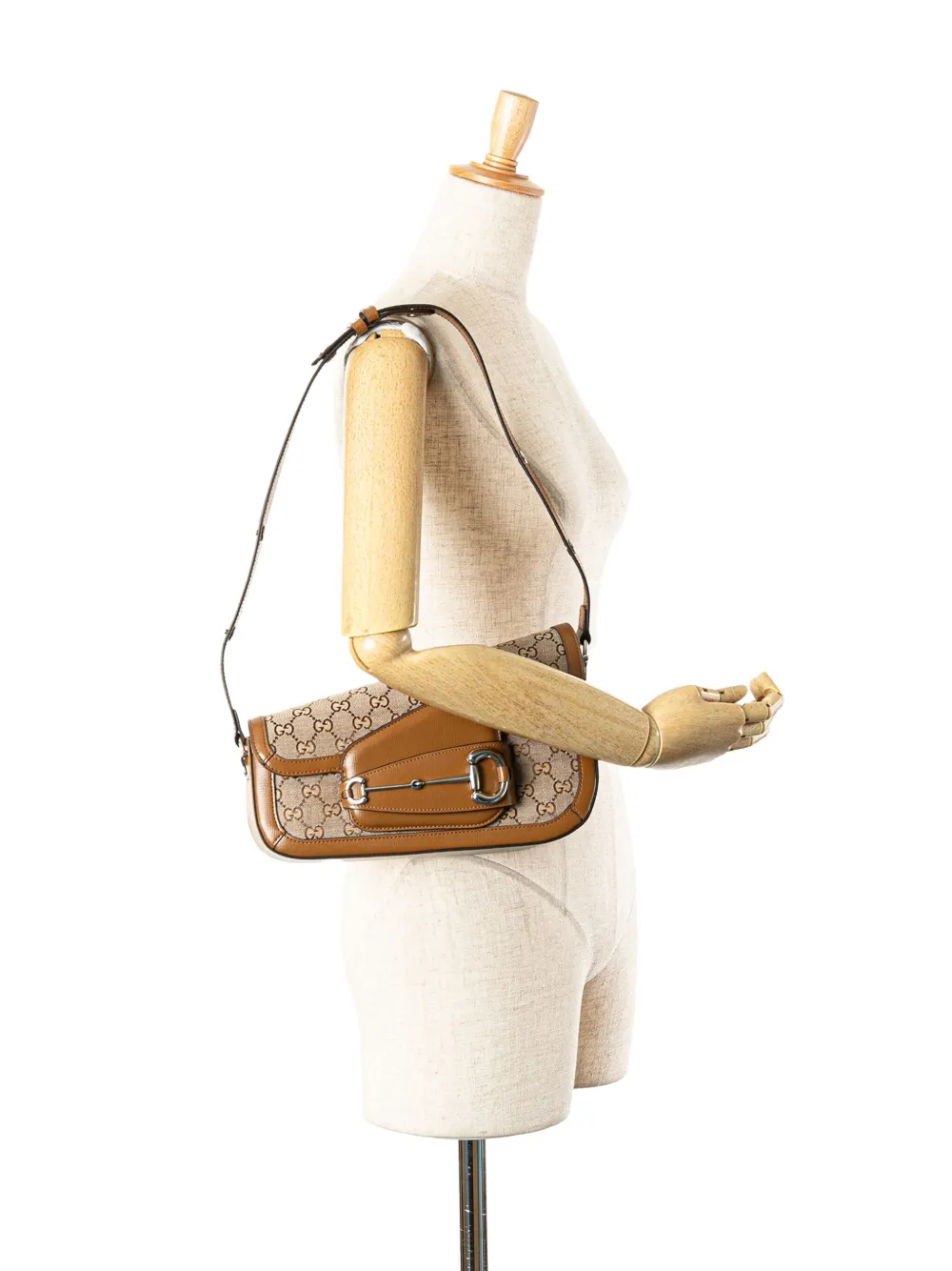 Gucci Pre-Owned 2016-2024 GG Canvas Asymmetric Horsebit 1955 shoulder bag | Pre-Owned | Image 2
