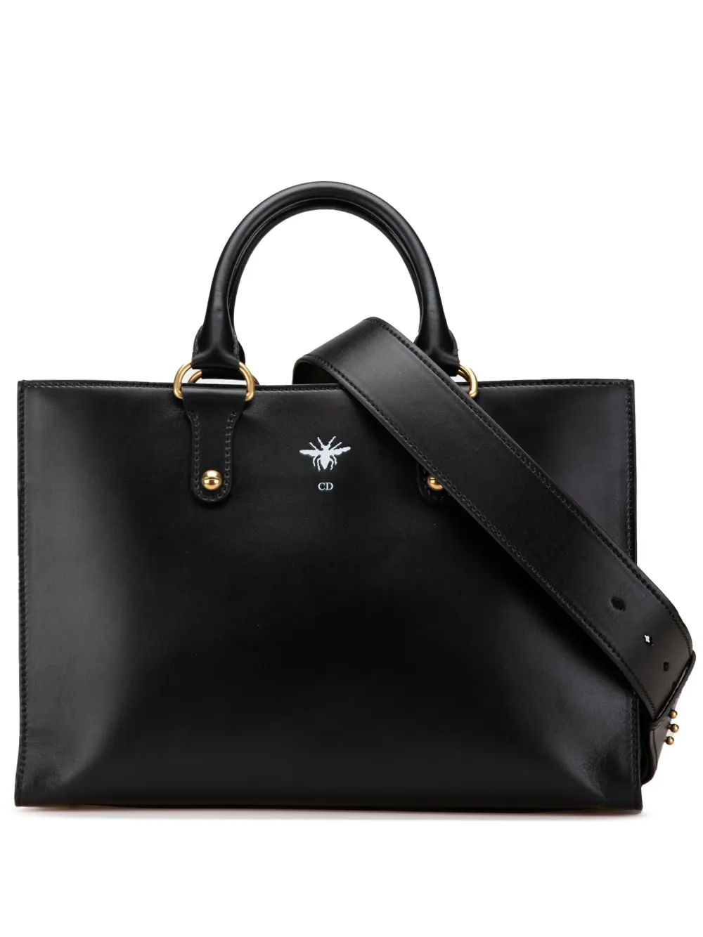 Christian Dior Pre-Owned 2017 Leather D Bee satchel | Black | Image 1