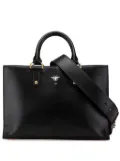 Christian Dior Pre-Owned 2017 Leather D Bee satchel - Black