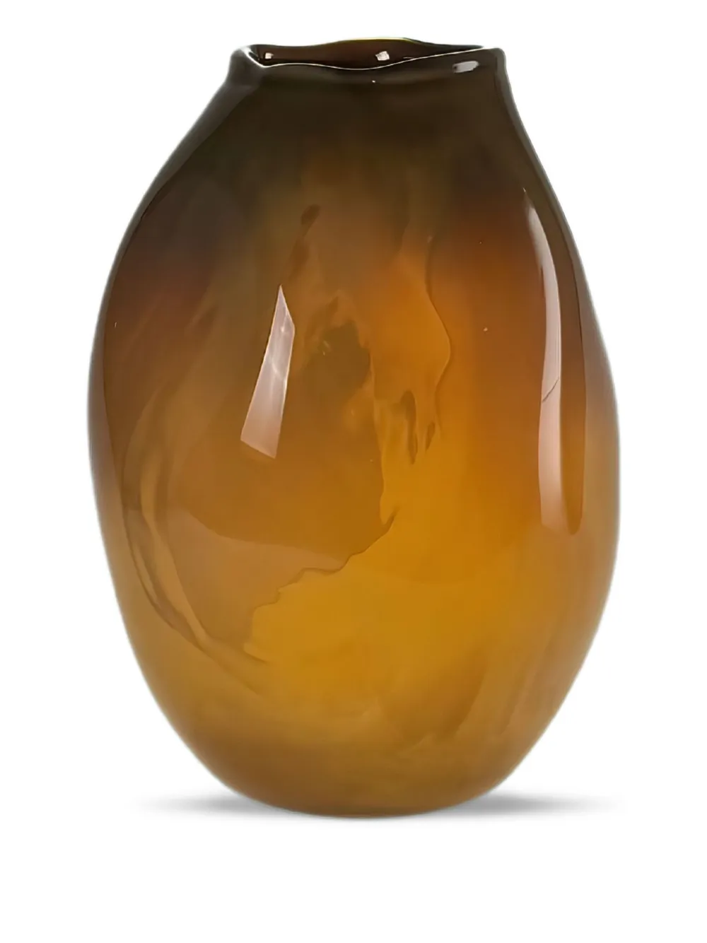  Alexa Lixfeld Meteorite Curved Glass Vase (39cm) - Brown 