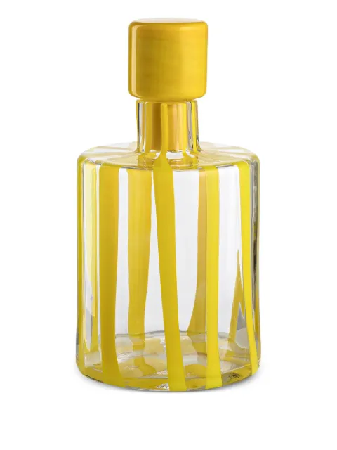 NasonMoretti Gestreifte Cyrcus Glasflasche 11cm x 20cm